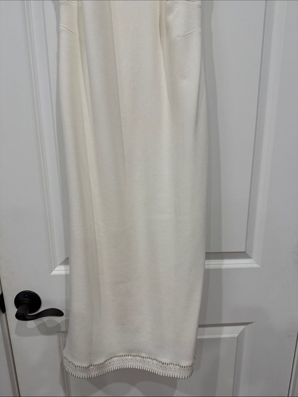 ALLSAINTS Mako Embroidered Crochet Trim Midi Dress Ivory White Sleeveless Midi - Picture 7 of 8
